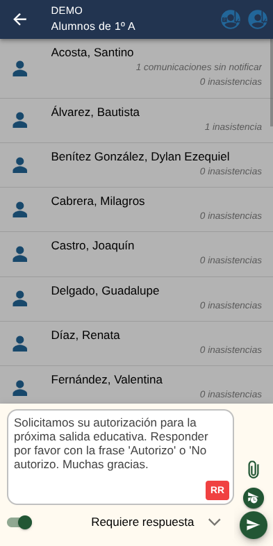 Comunicación en el curso